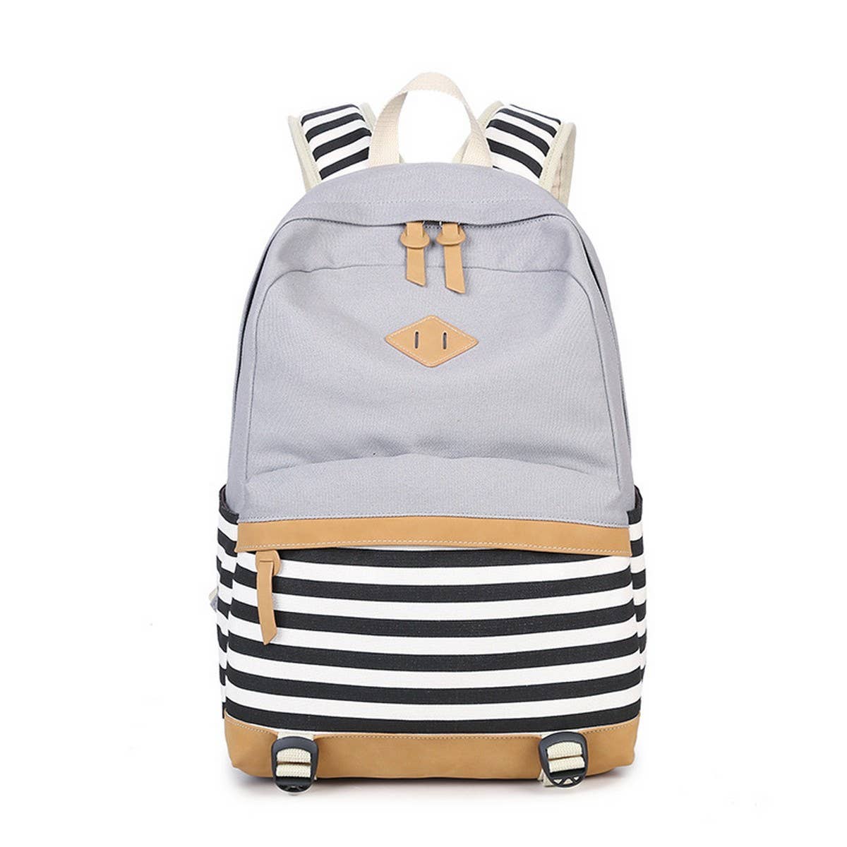 Backpacks for School ??Striped Canvas Laptop Bag_CWAB5510