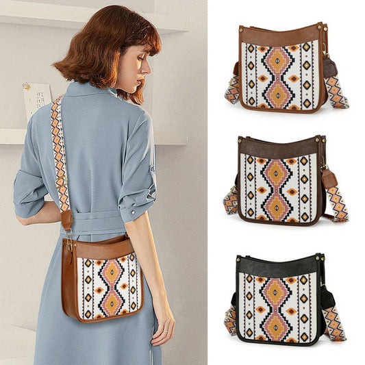 VINTAGE BOHEMIAN PRINT CROSSBODY TOTE BAG_CWAB2698