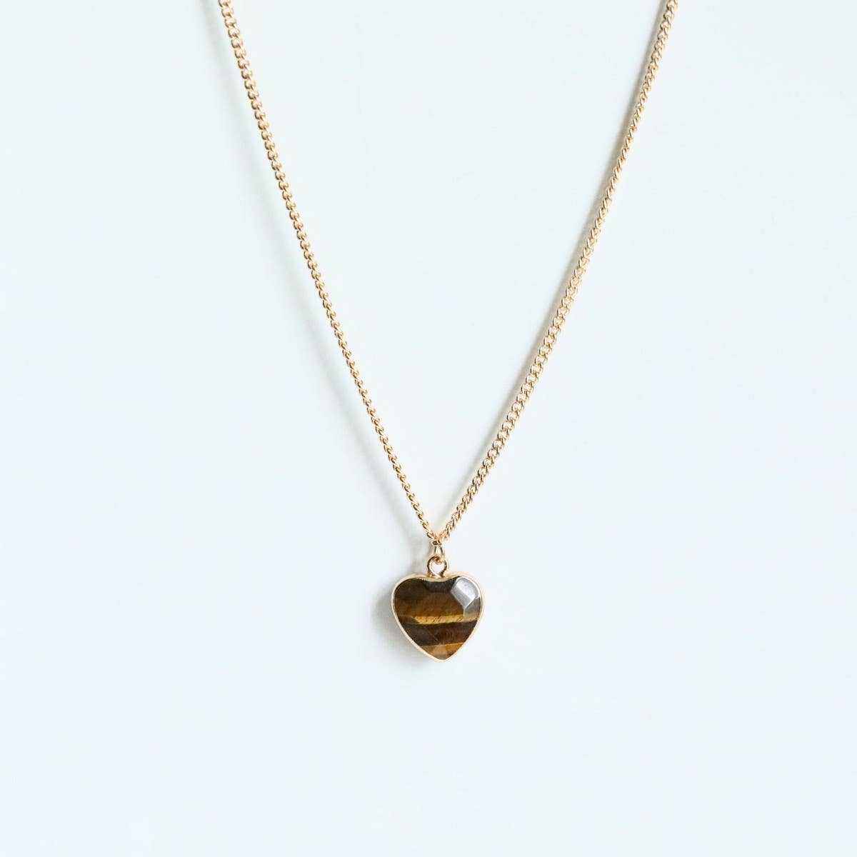 December Birthstone Heart Pendant Necklace