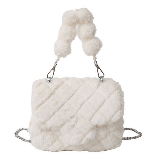 Fluffy Shearling Shoulder Bag Women Handbag_CUAB00608