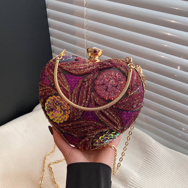 Fashionable sequined hand-picked shoulder bag