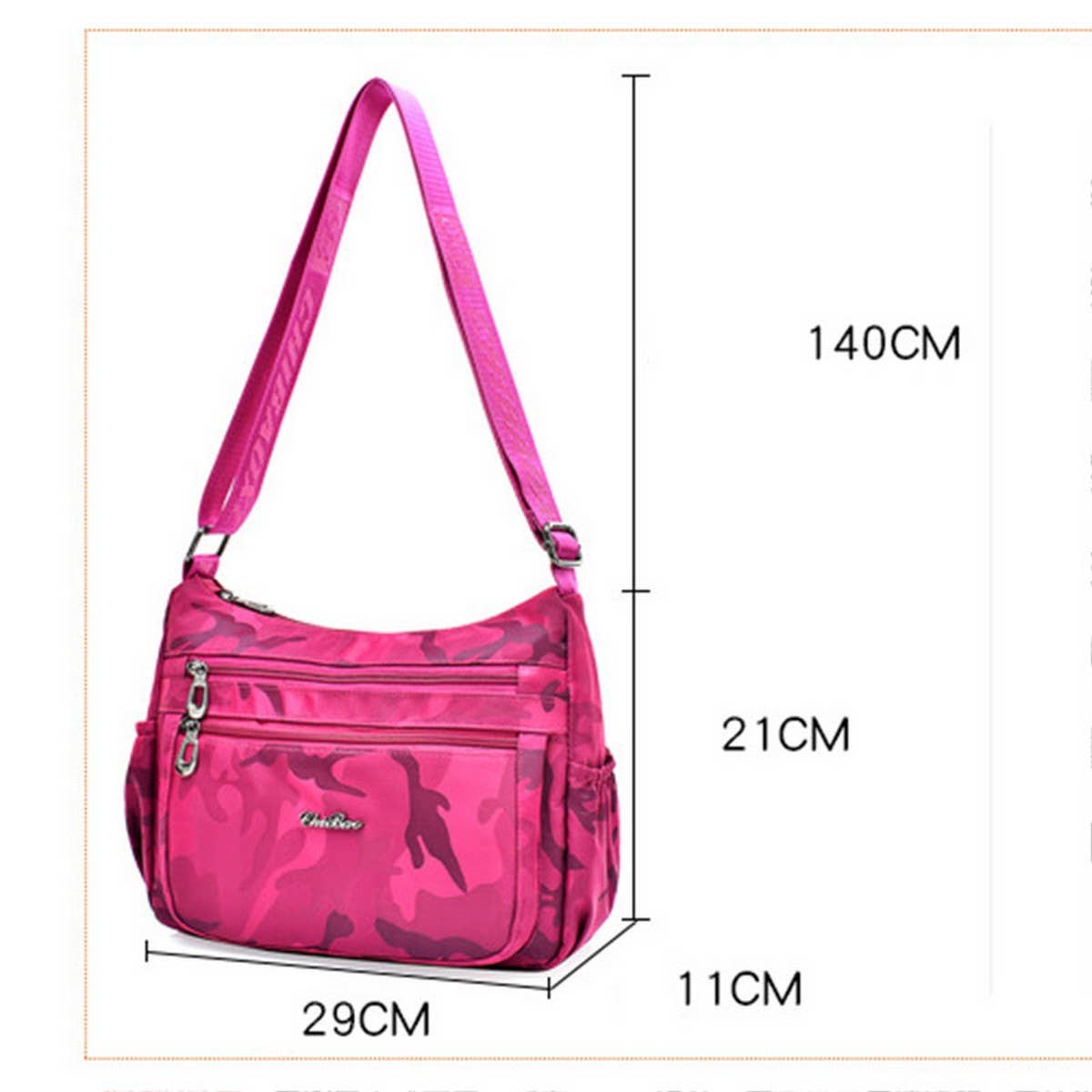 SIMPLE WATERPROOF NYLON CROSSBODY SHOULDER BAG_CWASC1733