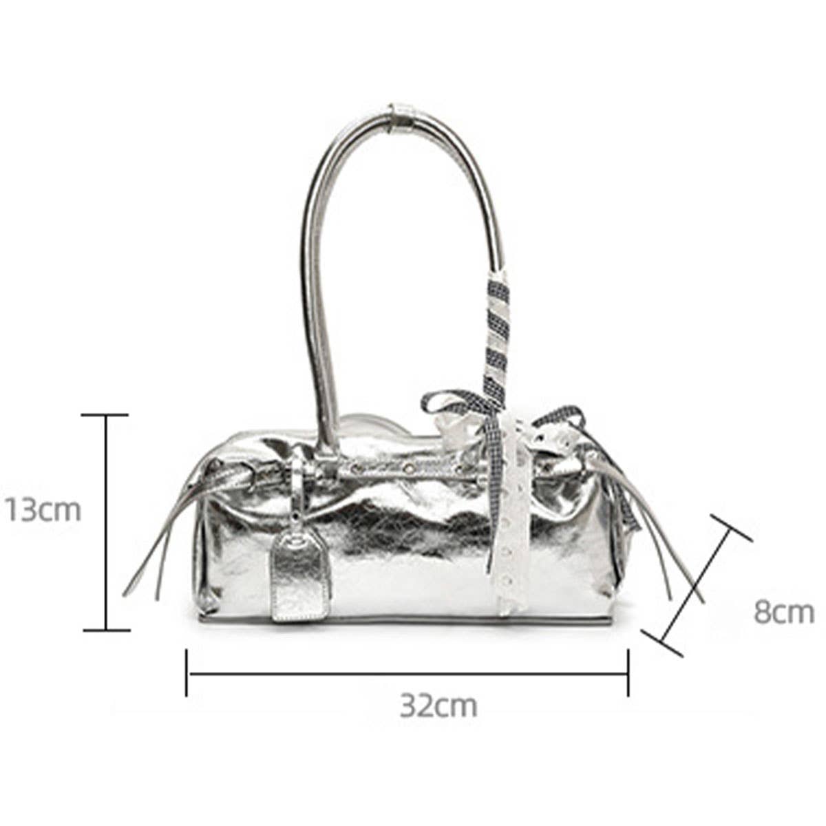 Glossy fashionable single-shoulder underarm bag