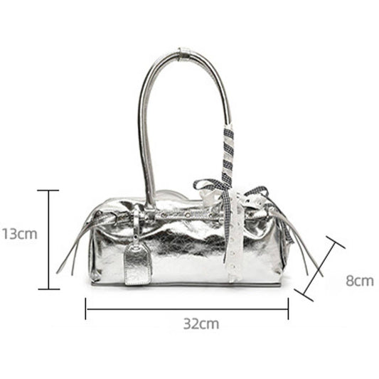 Glossy fashionable single-shoulder underarm bag