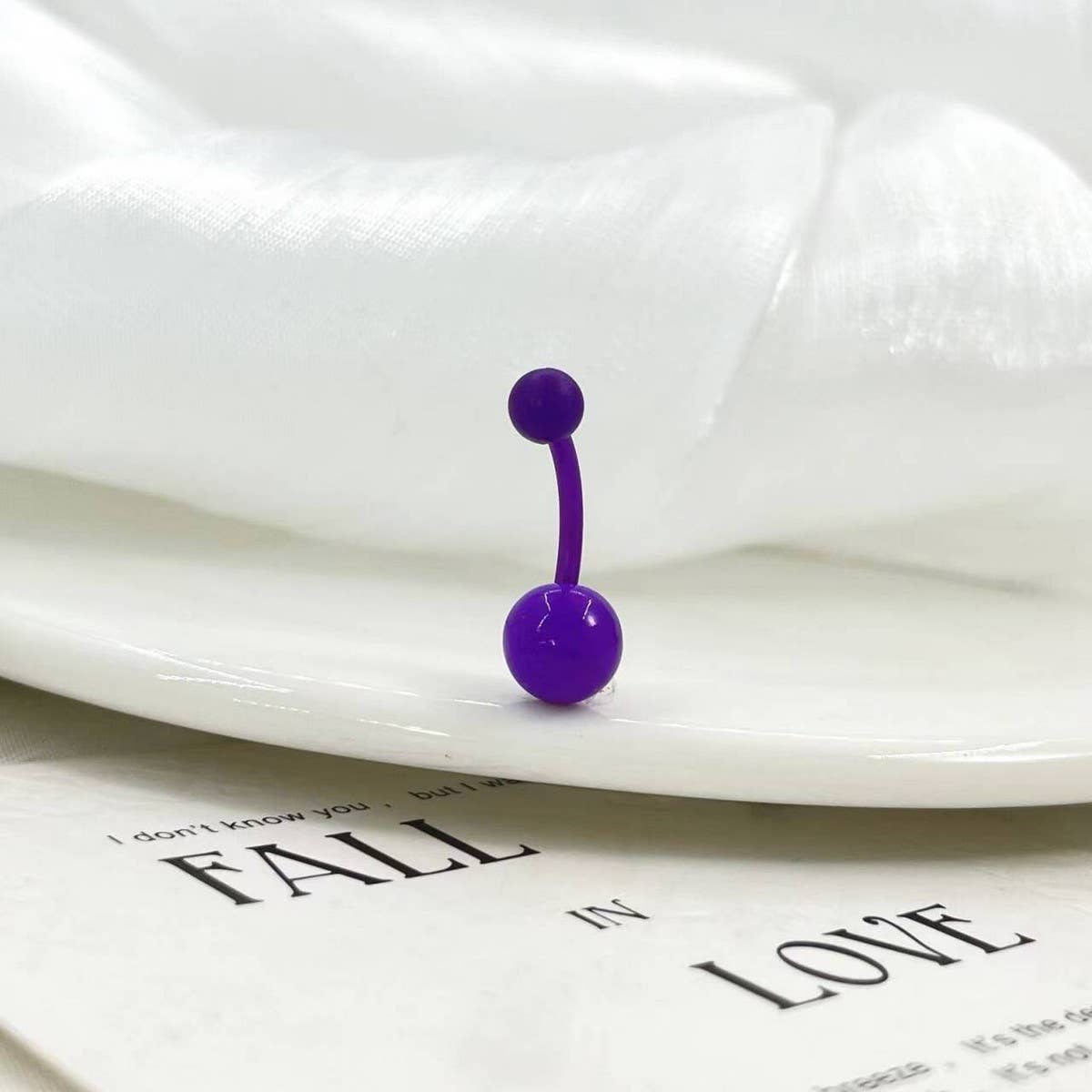 Glow in Dark Belly Ring ? UV Flexible Bar