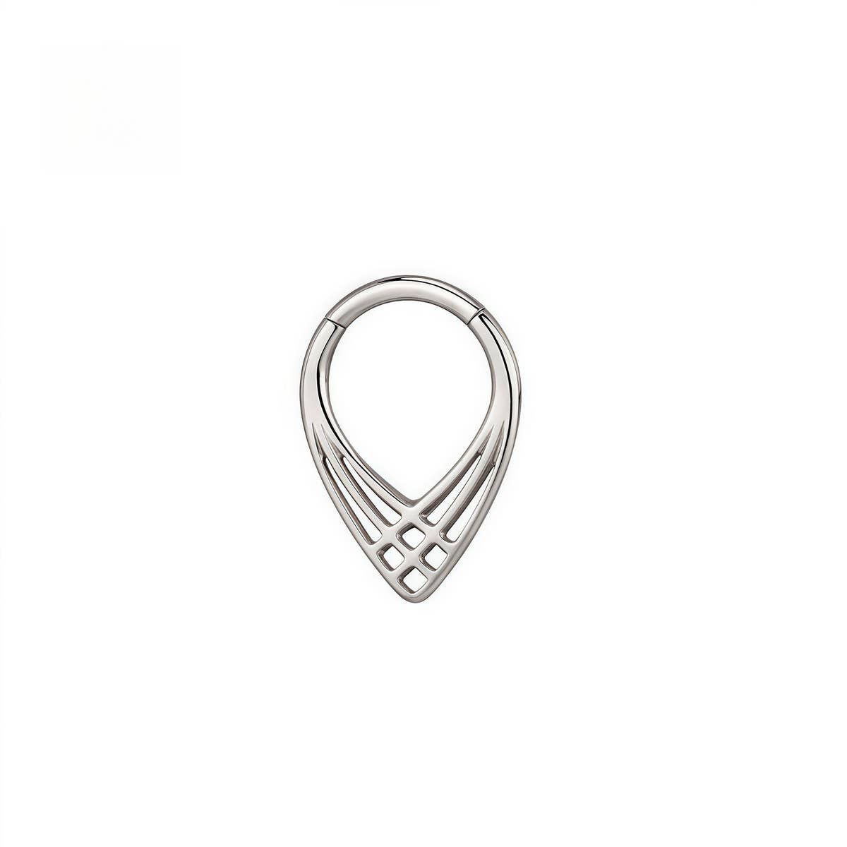 New Punk Polished Steel Teardrop Septum Ring