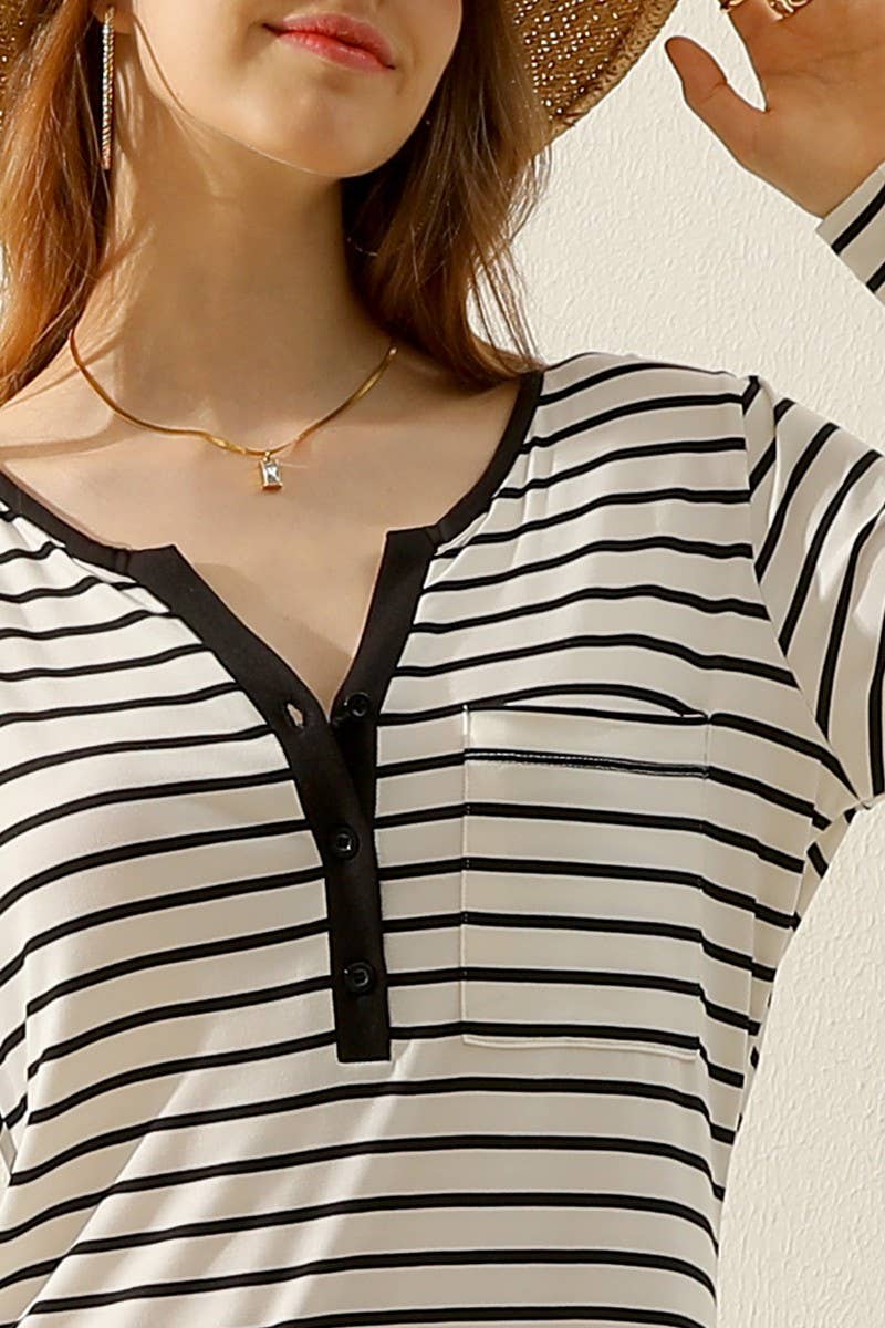 CWDMD805_BUTTON DOWN LONG SLEEVE CASAUL MAXI KNEE DRESS