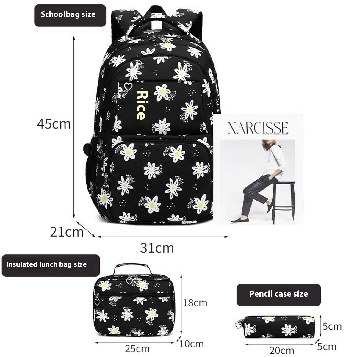 Fashion Backpacks for School Girls ??3-Piece Set_CWAB5380