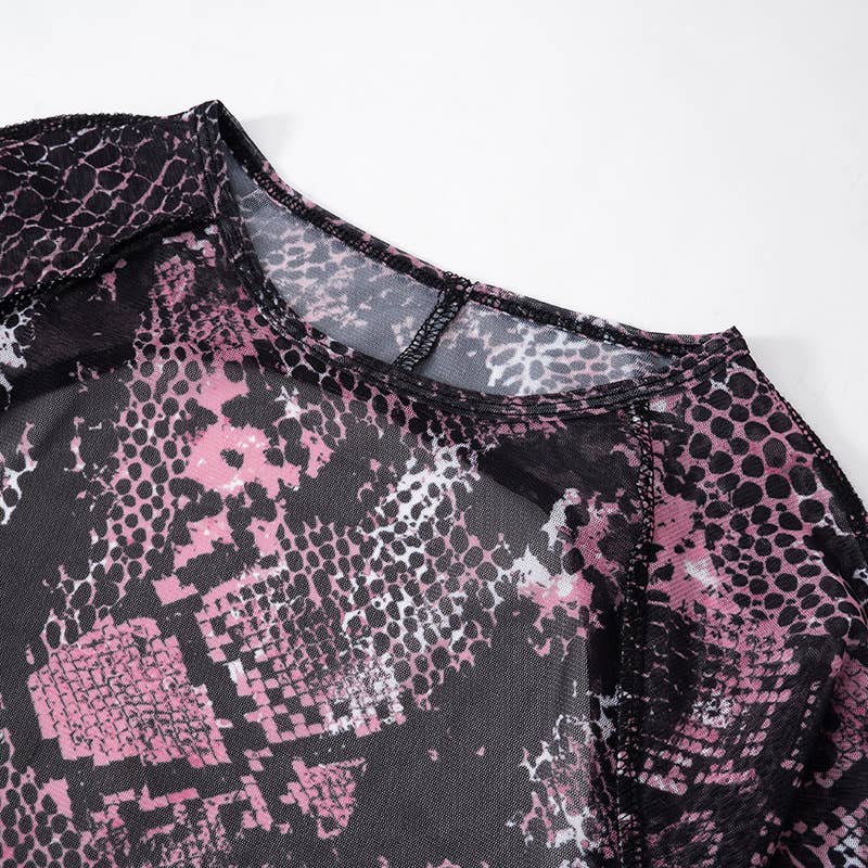 Mesh Backless High Waist Jumpsuit