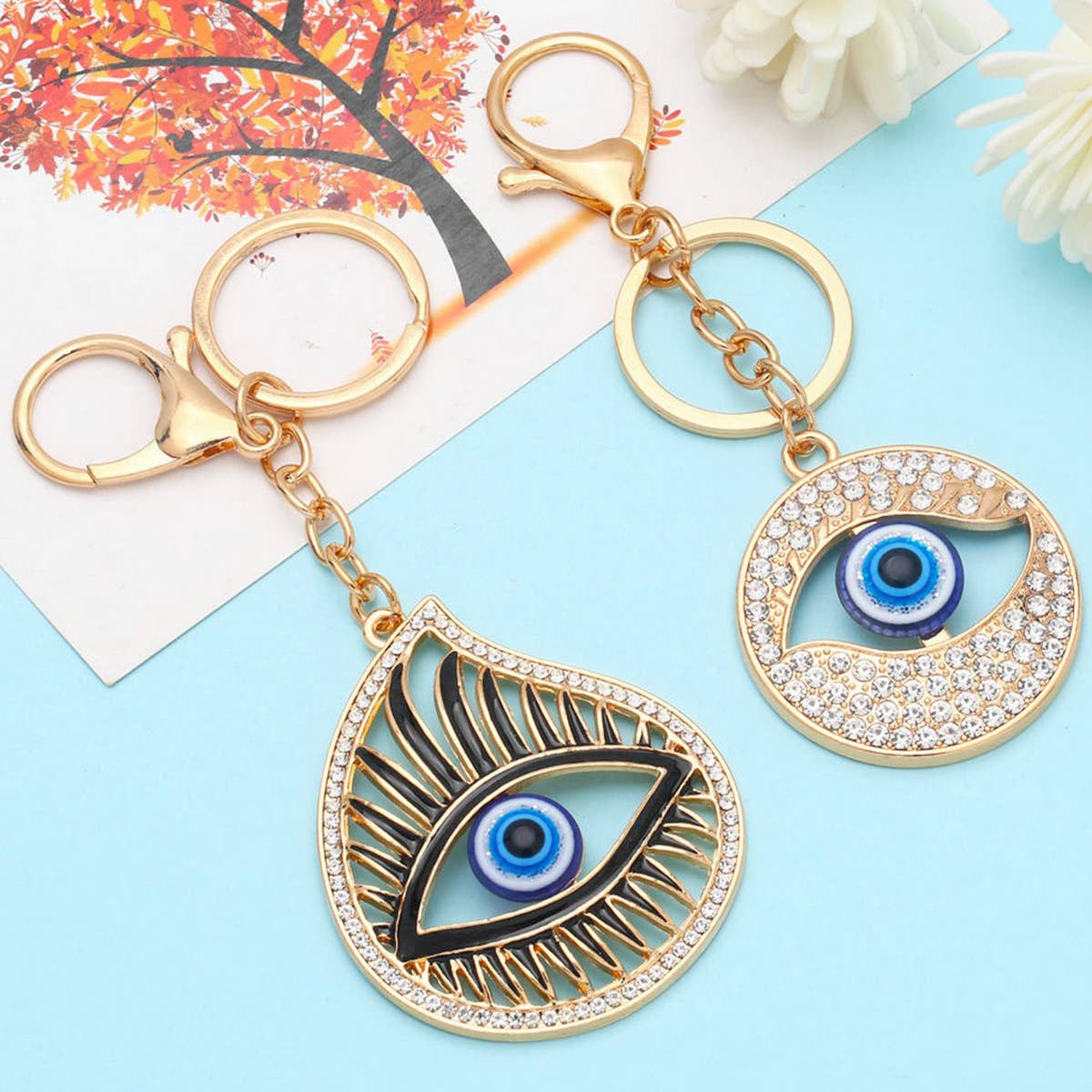 CREATIVE DEVIL'S EYE METAL KEYCHAIN