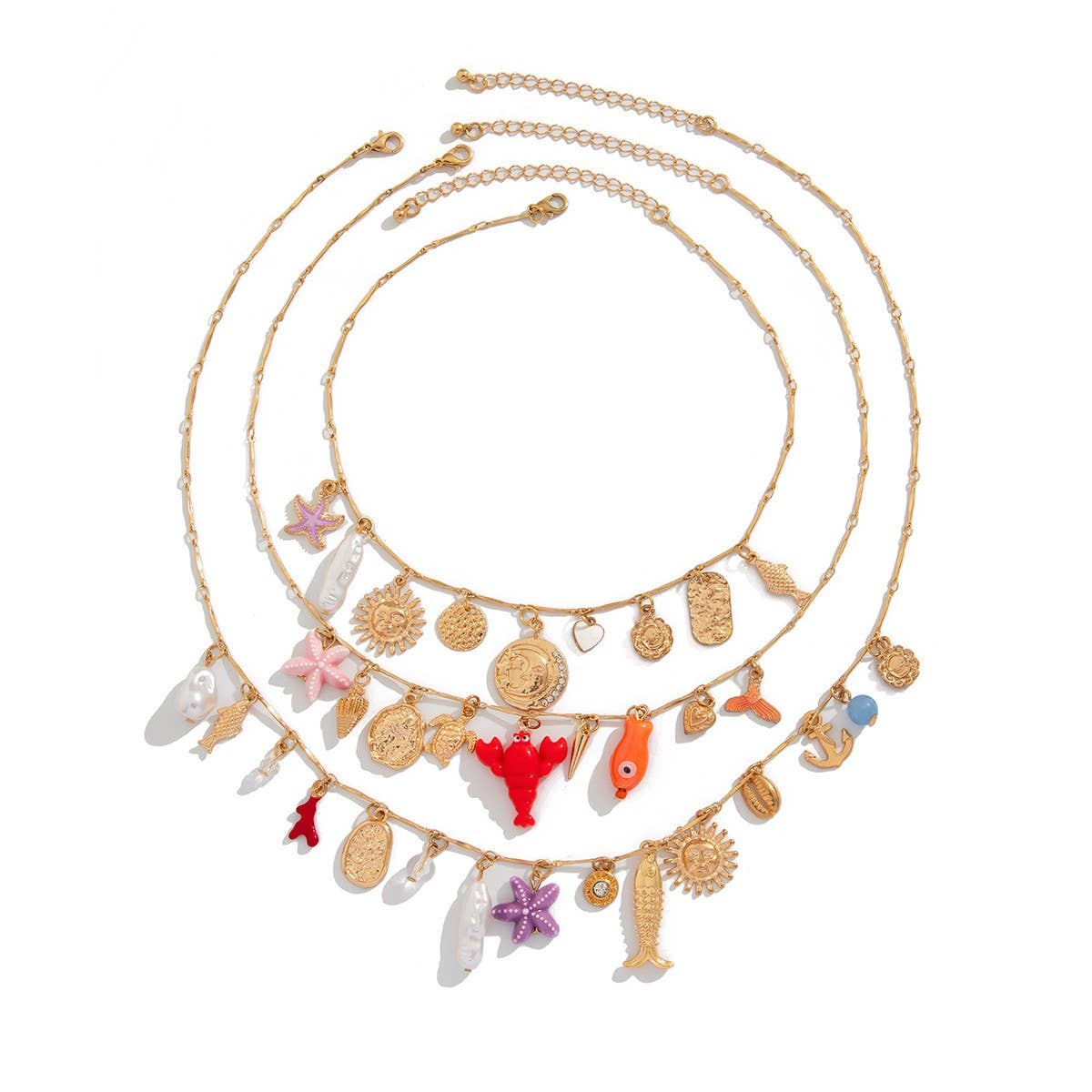 BOHEMIAN HEAVY CHAIN VINTAGE STACKING NECKLACE_CWMM3178