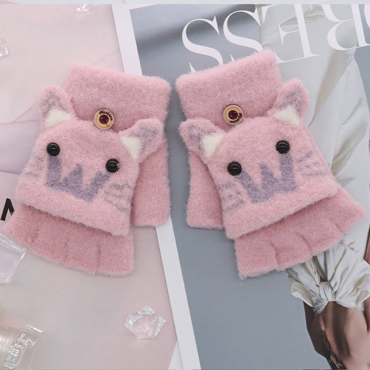 CHILDREN'S GLOVES CUTE CARTOON WINDPROOF GLOVES_CWAG0153