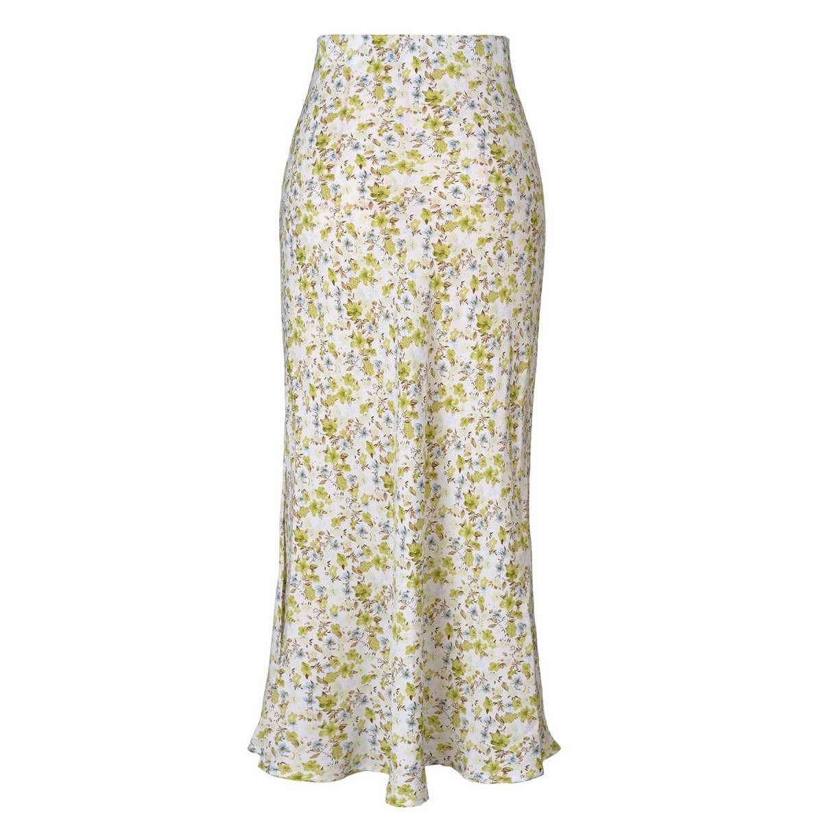 ACETATE SATIN SKIRT HIGH WAIST SLIT MAXI SKIRT_CWAB4804