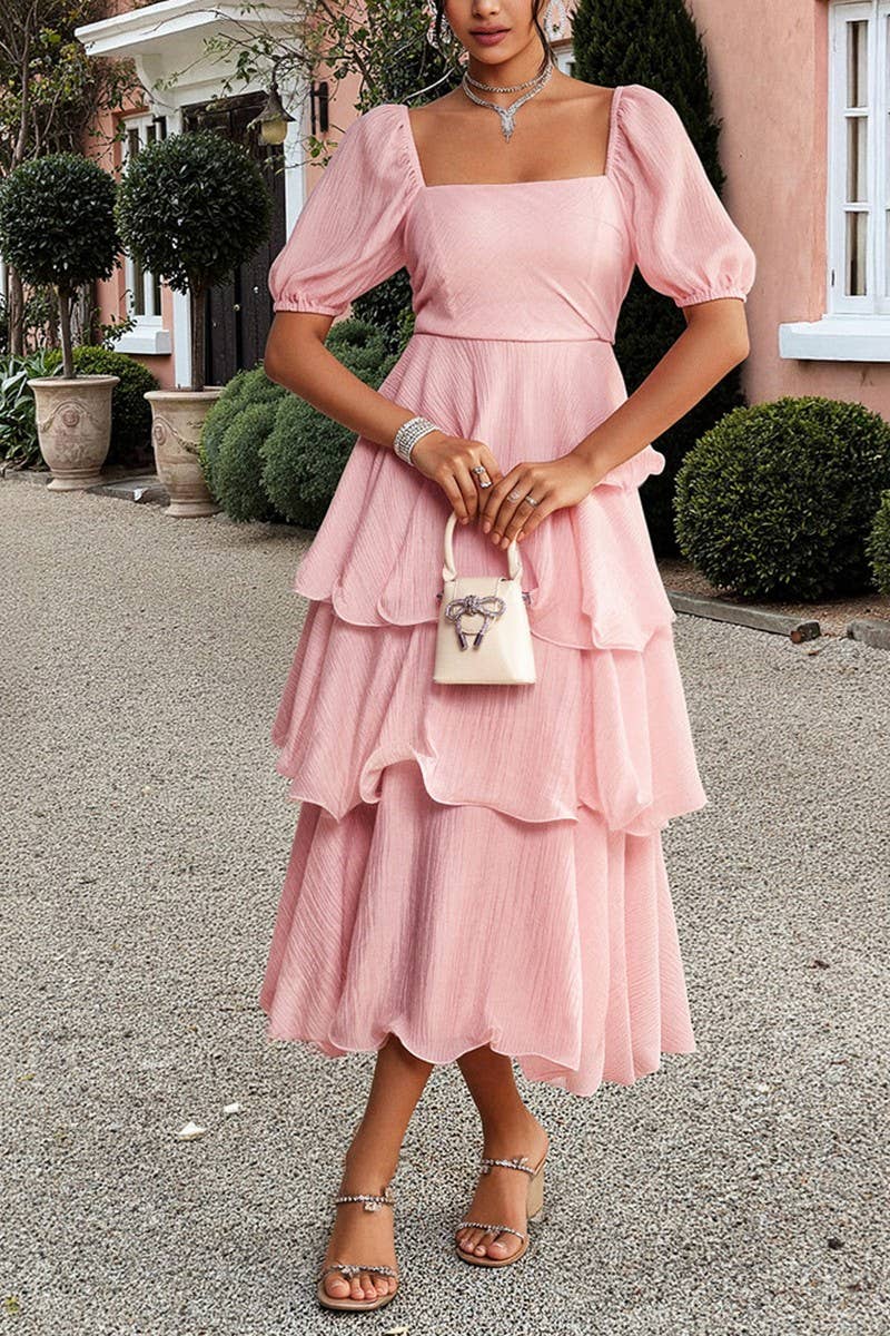 CWDHL0892_ELEGANT AND GRACEFUL WOOD EAR EDGE CAKE SKIRT