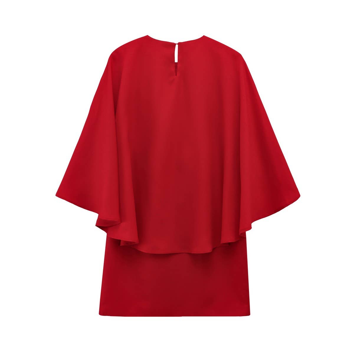 Women's Elegant Cape Sleeve Short Dress