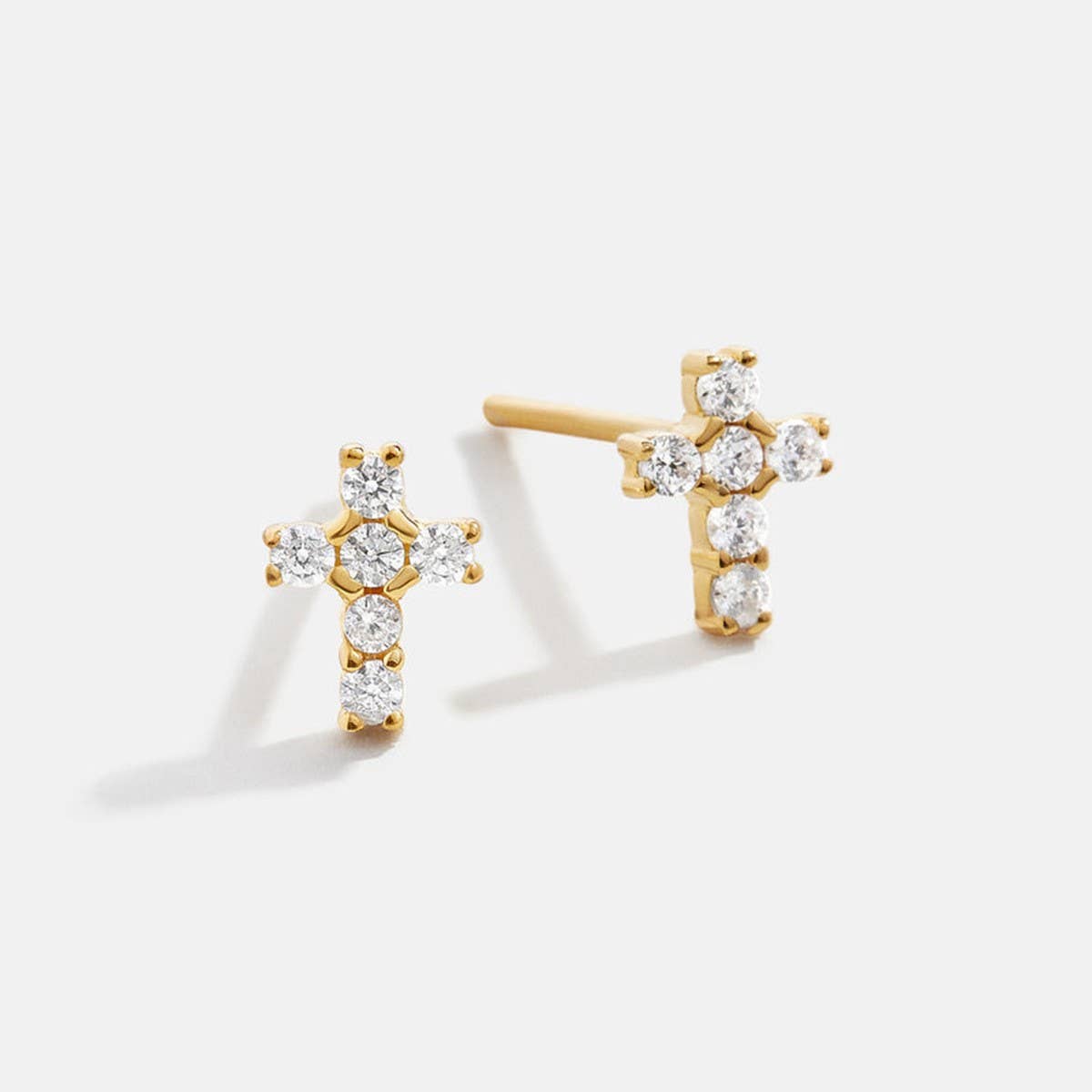 Elegant Palm Eye Horseshoe Zircon Lucky Earrings