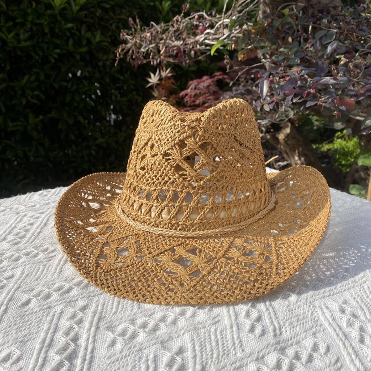 Summer beach woven straw hat for women_CWAH3403
