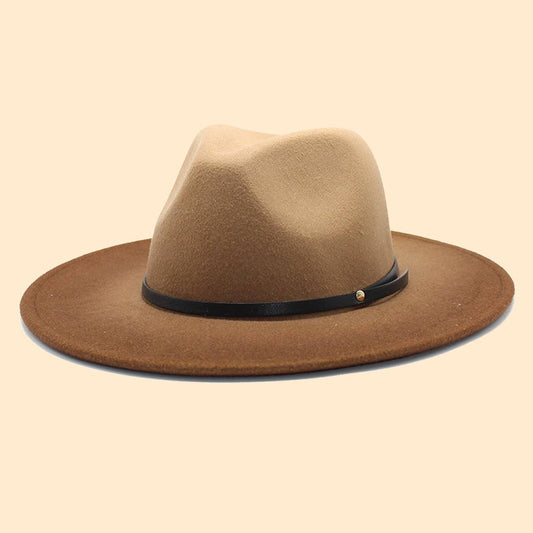 FASHION GRADIENT WIDE-BRIMMED HAT FEDORA_CWAH0808