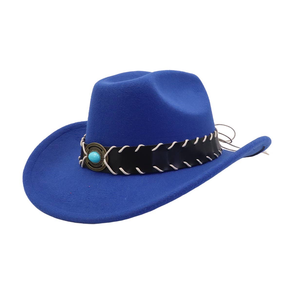 Western Ethnic Wool Fedora Hat Jazz Cowboy Style_CWAH04496