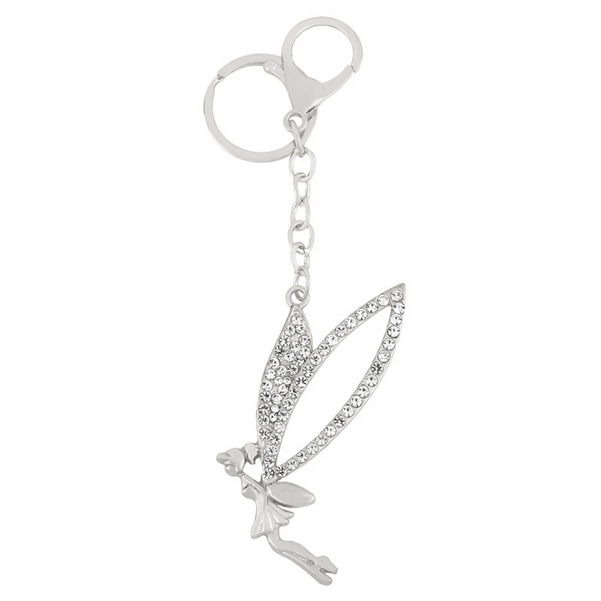 FASHION BUTTERFLY ELF DIAMOND KEYCHAIN PENDANT_CWAJE0964