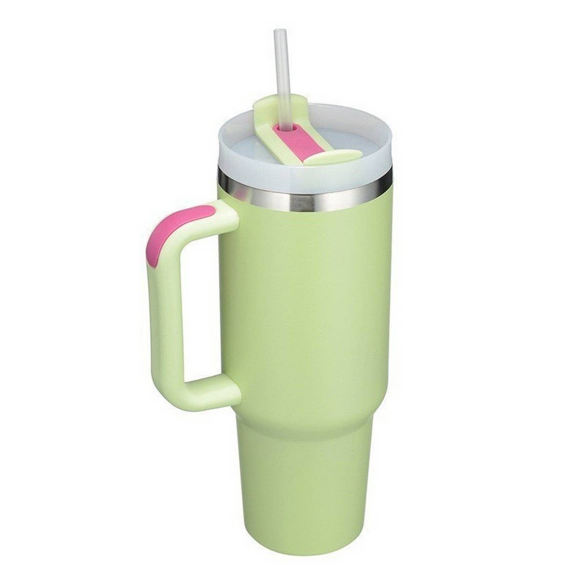 40oz Insulated Tumbler with Handle & Straw, Car Cup_CWMM7900