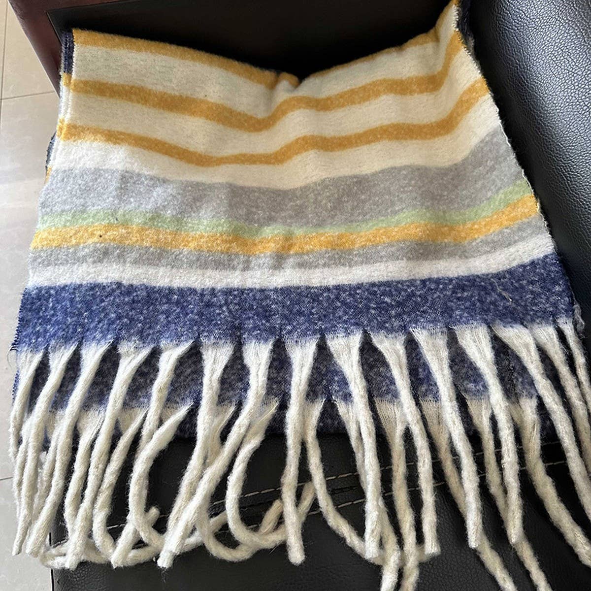 Stripe Scarf ??Cozy Faux Cashmere Winter Wrap_CWASC2359