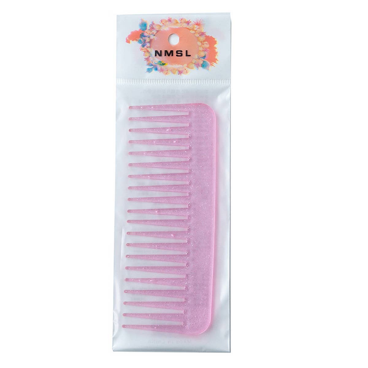 TRANSPARENT FINE-TOOTHED COLORFUL GLITTER COMB