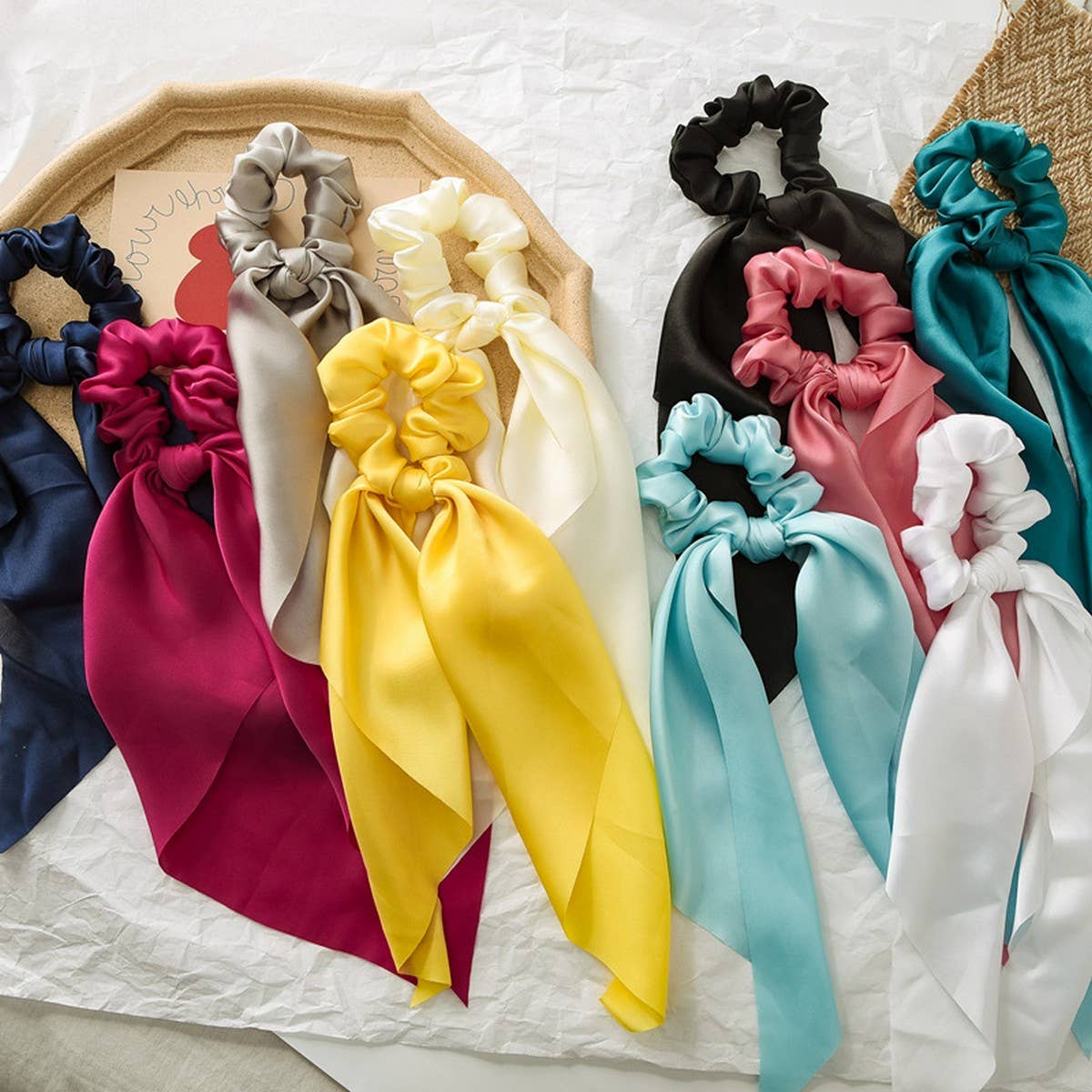 SOLID COLOR KNOTTED SATIN HAIRBAND HAIRACCESSORIES_CWAHA4157