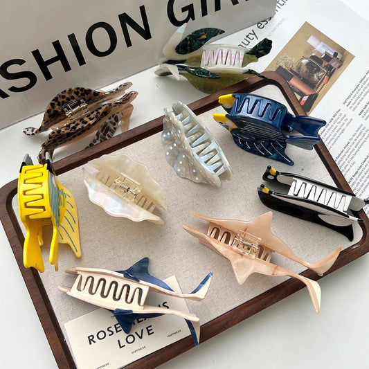 Ocean Claw Clip ??Shell, Shark, Turtle & Penguin_CWAHA5706