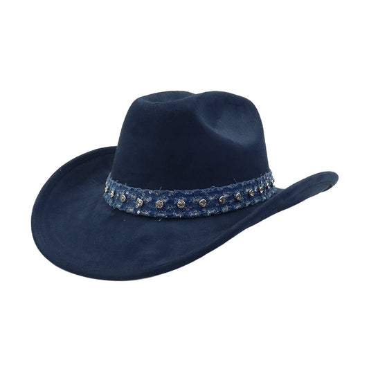 Unisex Suede Cowboy Hat Vintage Ethnic Style_CWAH04502