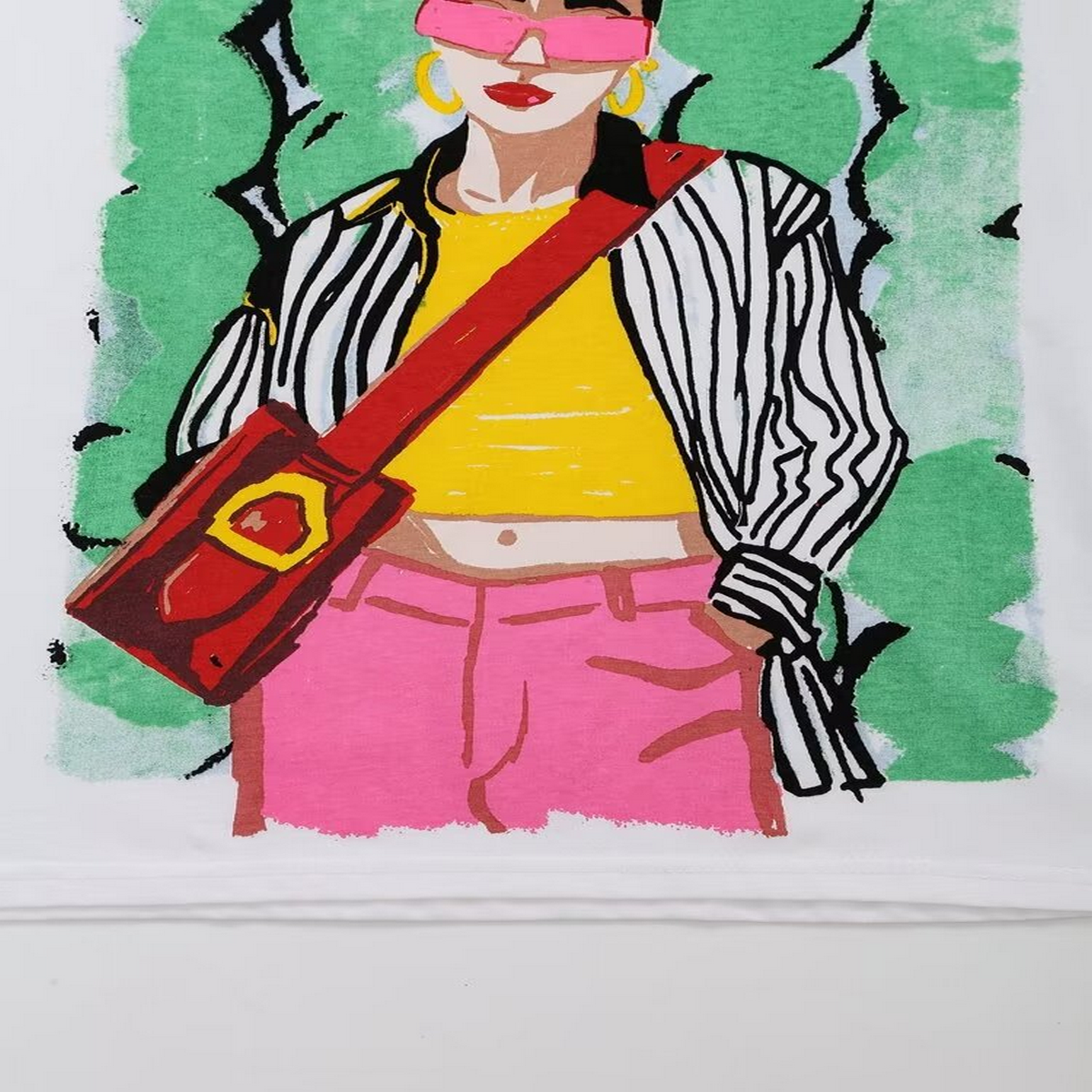 Casual Graphic Tee ??Trendy Summer Top_CWTHT0237