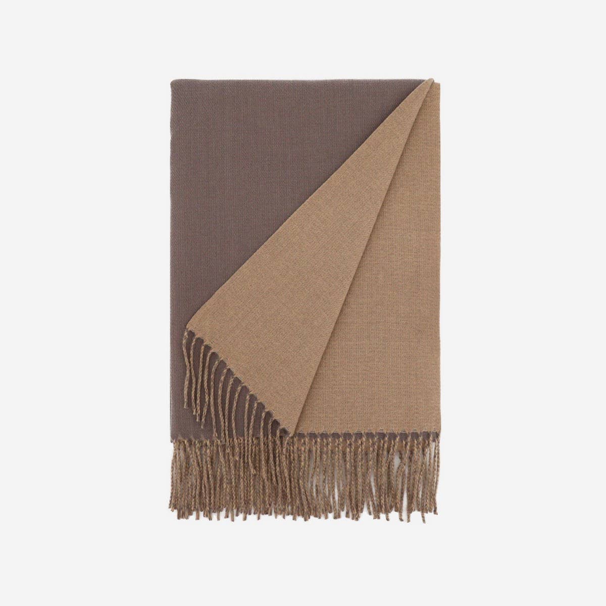 Two-Tone Faux Cashmere Scarf - Stylish Warm Fall
