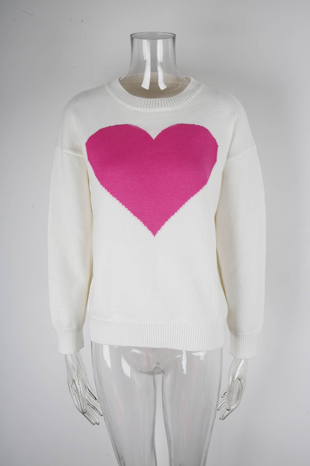 Languid lazy wind gentle pink love knit sweater