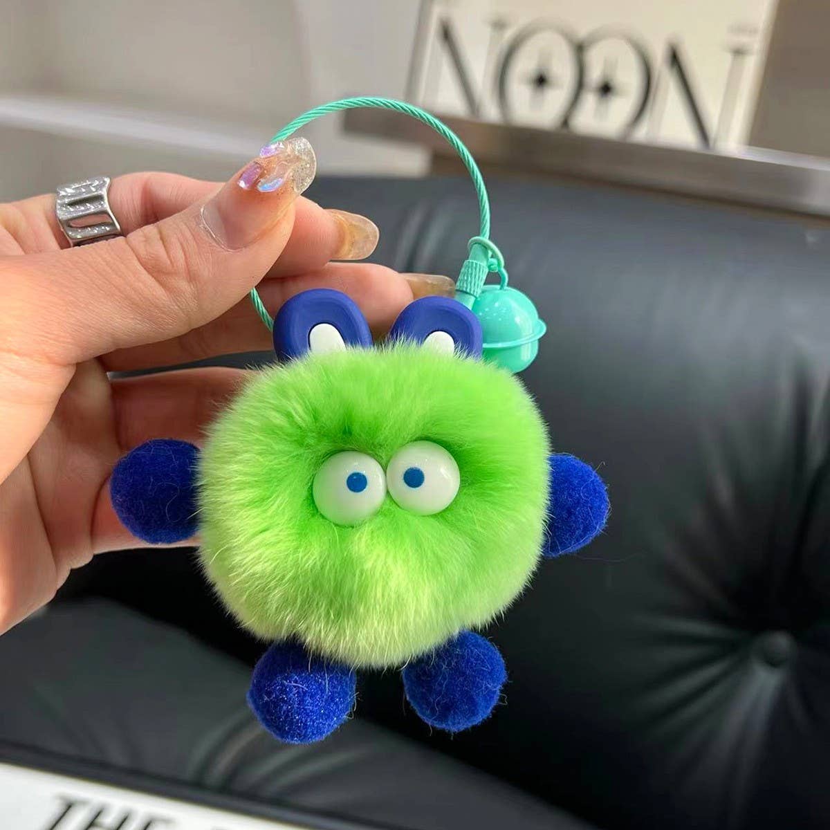 CUTE SMALL COAL BALL BAG PENDANT CAR KEYCHAIN