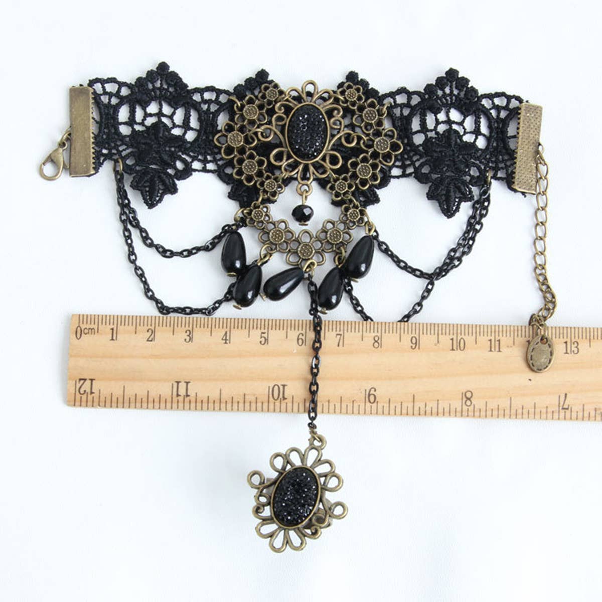 HALLOWEEN  GOTHIC LACE BRACELET WITH RING JEWELRY