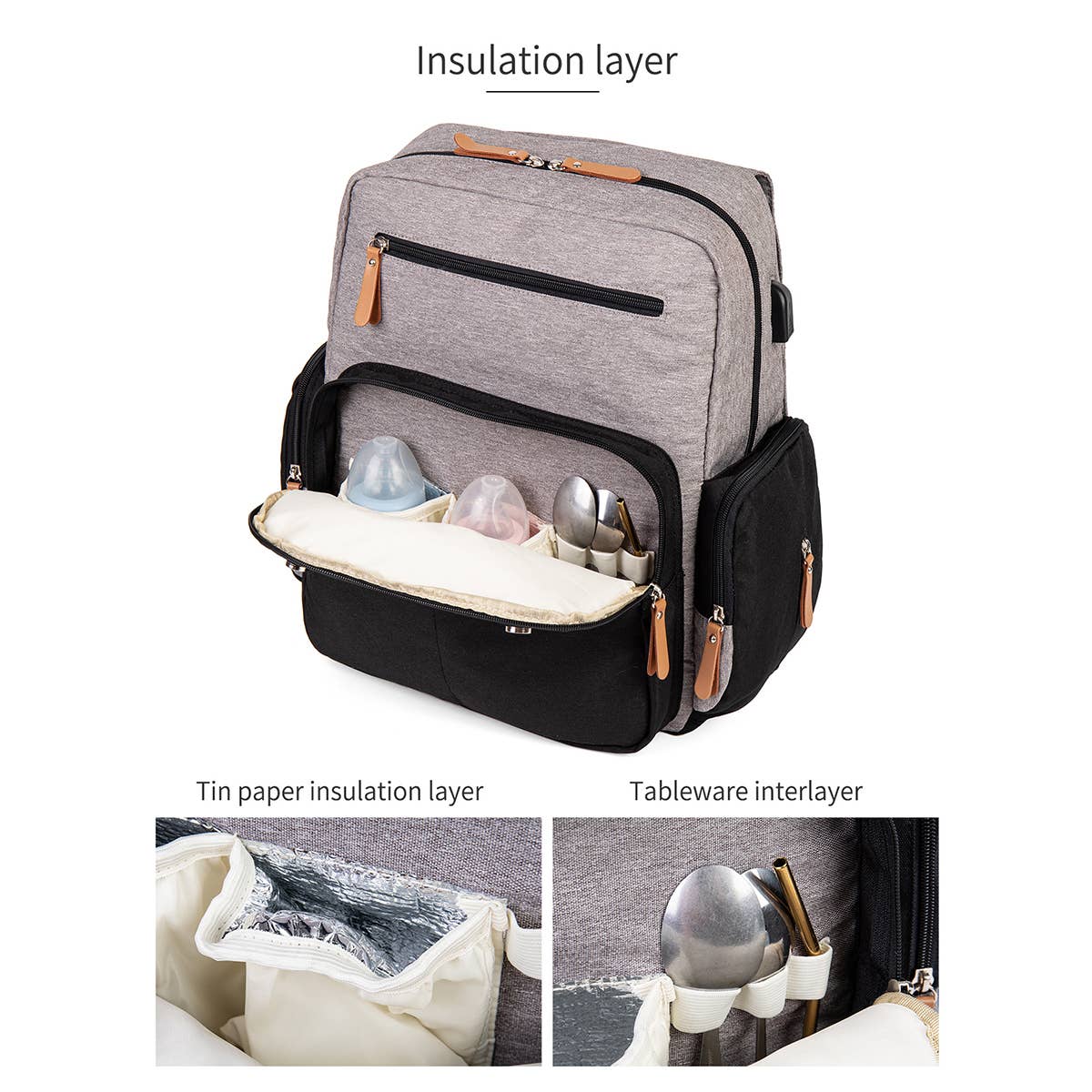 TRAVEL BACKPACK MOTHER AND BABY BAG_CWAB2224