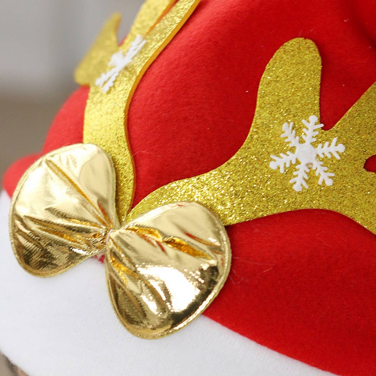 Luxury Velvet Reindeer Santa Hat for Xmas_CWAJE05369