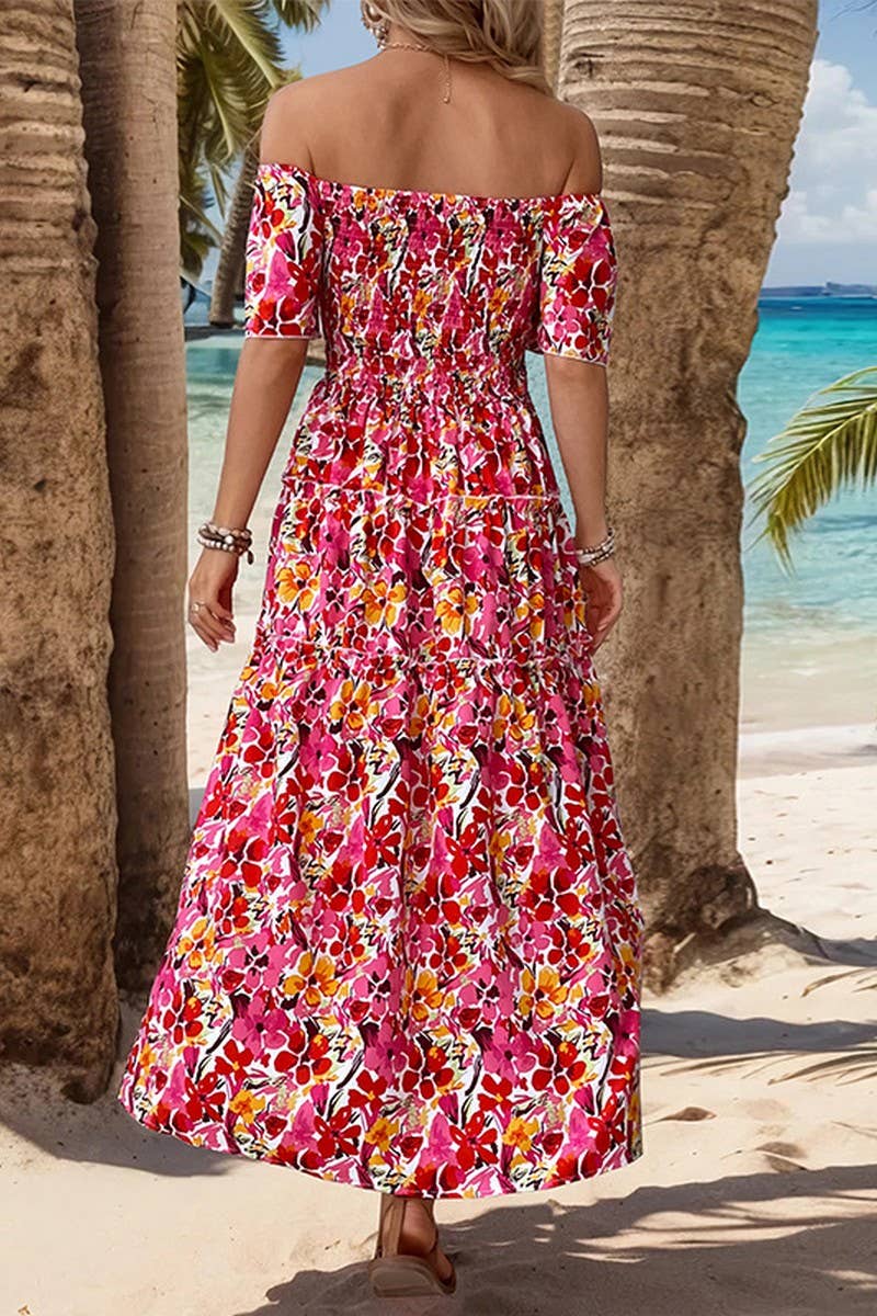 HOLIDAY CHIC PRINT ONE SHOULDER DRESS_CWDMD1217