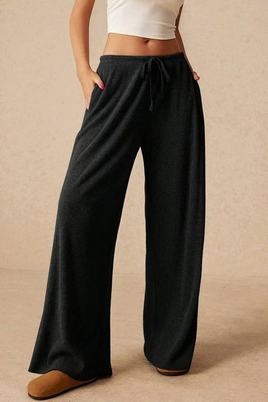 CWBLP01032_SOLID COLOR LOOSE HIGH WAIST WIDE LEG PANTS