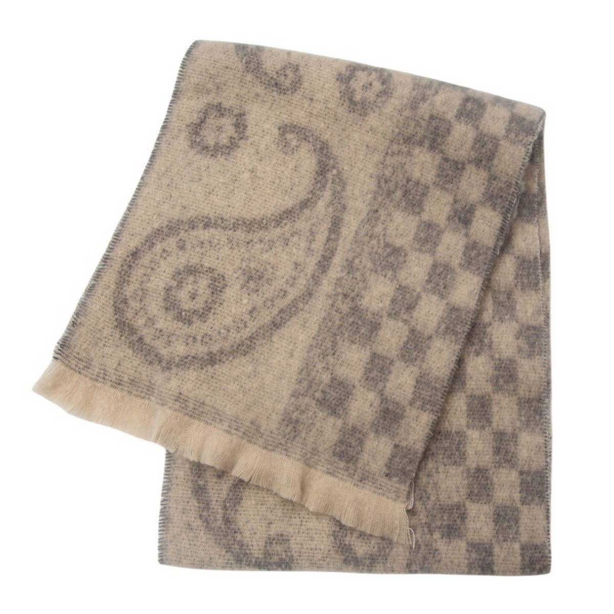Paisley Jacquard Scarf ??Unisex Winter Shawl Wrap_CWASC0862