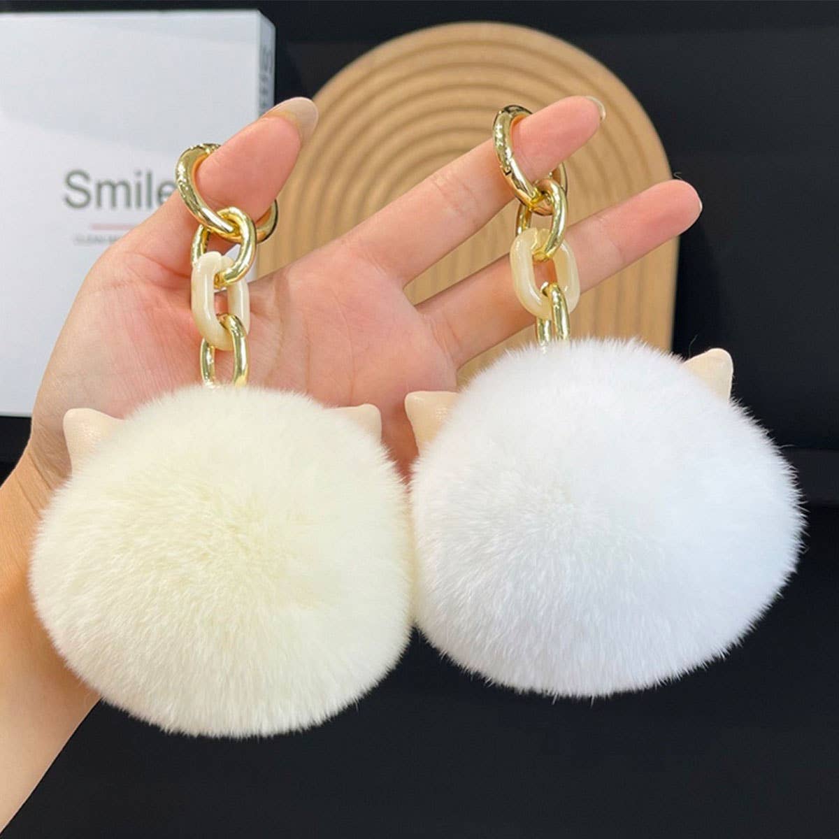 CUTE PLUSH KITTEN CAR KEYCHAIN PENDANT GIFT