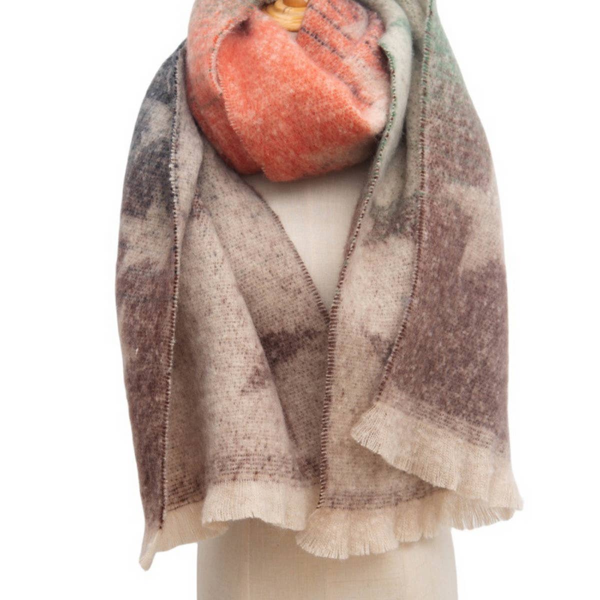 Star Gradient Scarf ??Jacquard Winter Wrap_CWASC0859