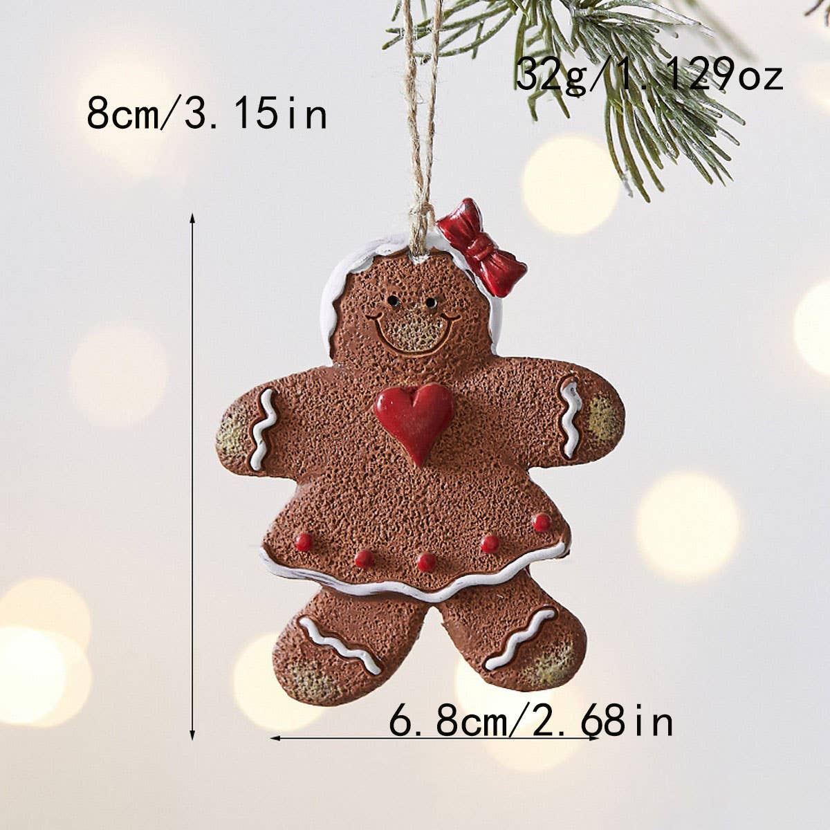CWMM10419_CHRISTMAS GINGERBREAD MAN TREE ORNAMENT DECOR