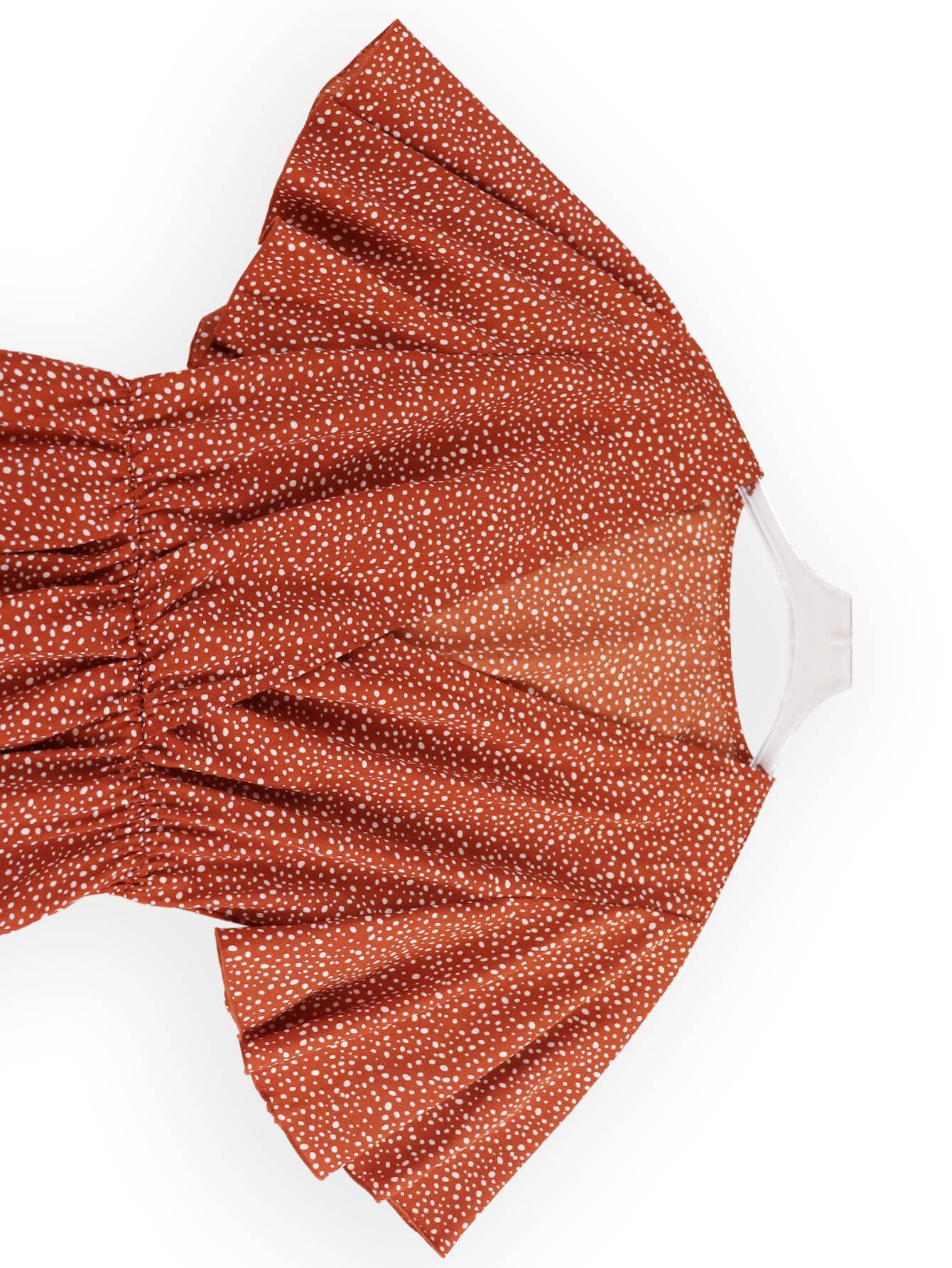 printed high-waisted loose V-neck short dress