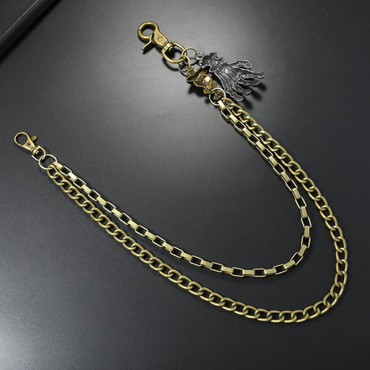 PUNK SKULL PENDANT MULTI-LAYERED TROUSER CHAIN_CWMM4883