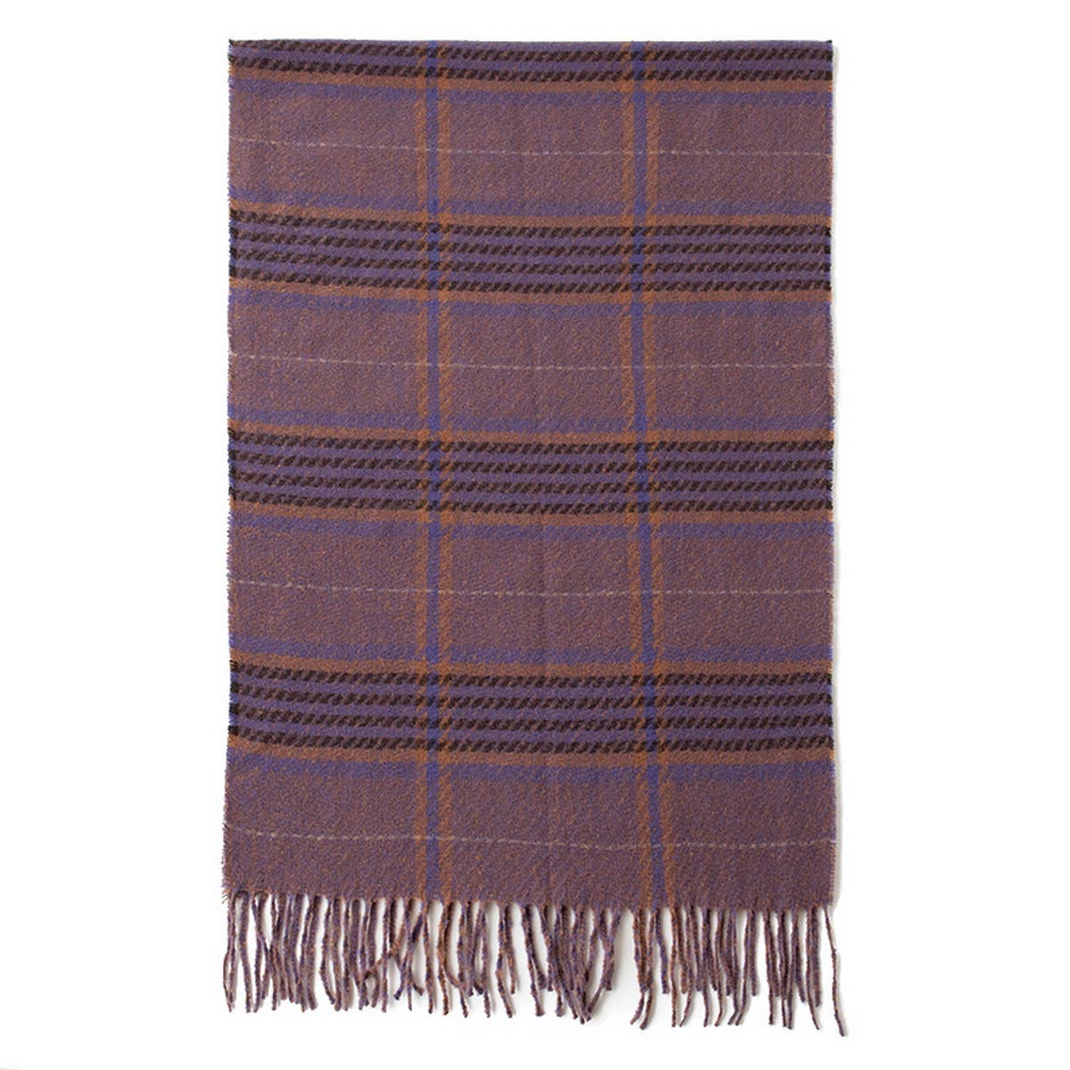 Plaid Tassel Scarf ??Soft Warm Faux Cashmere Wrap_CWASC0997