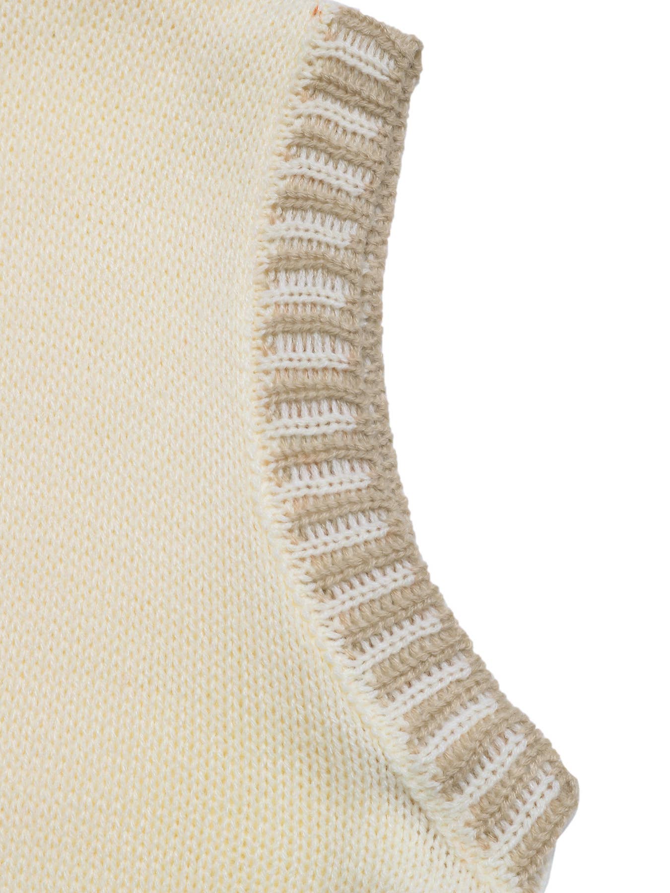 V-neck single-breasted sleeveless cardigan