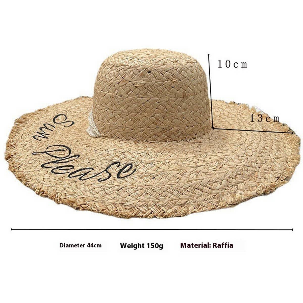 Summer Literary Fur-edged Sun Hat_CWAH3396