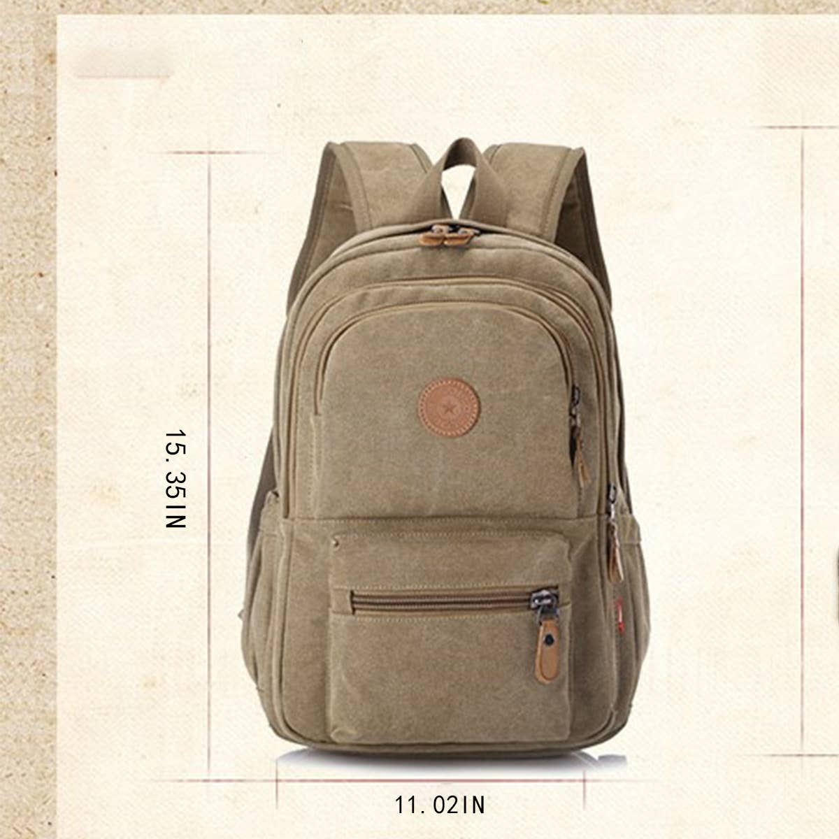 CASUAL VERSATILE BACK-TO-SCHOOL CANVAS BACKPACK_CWAB2203