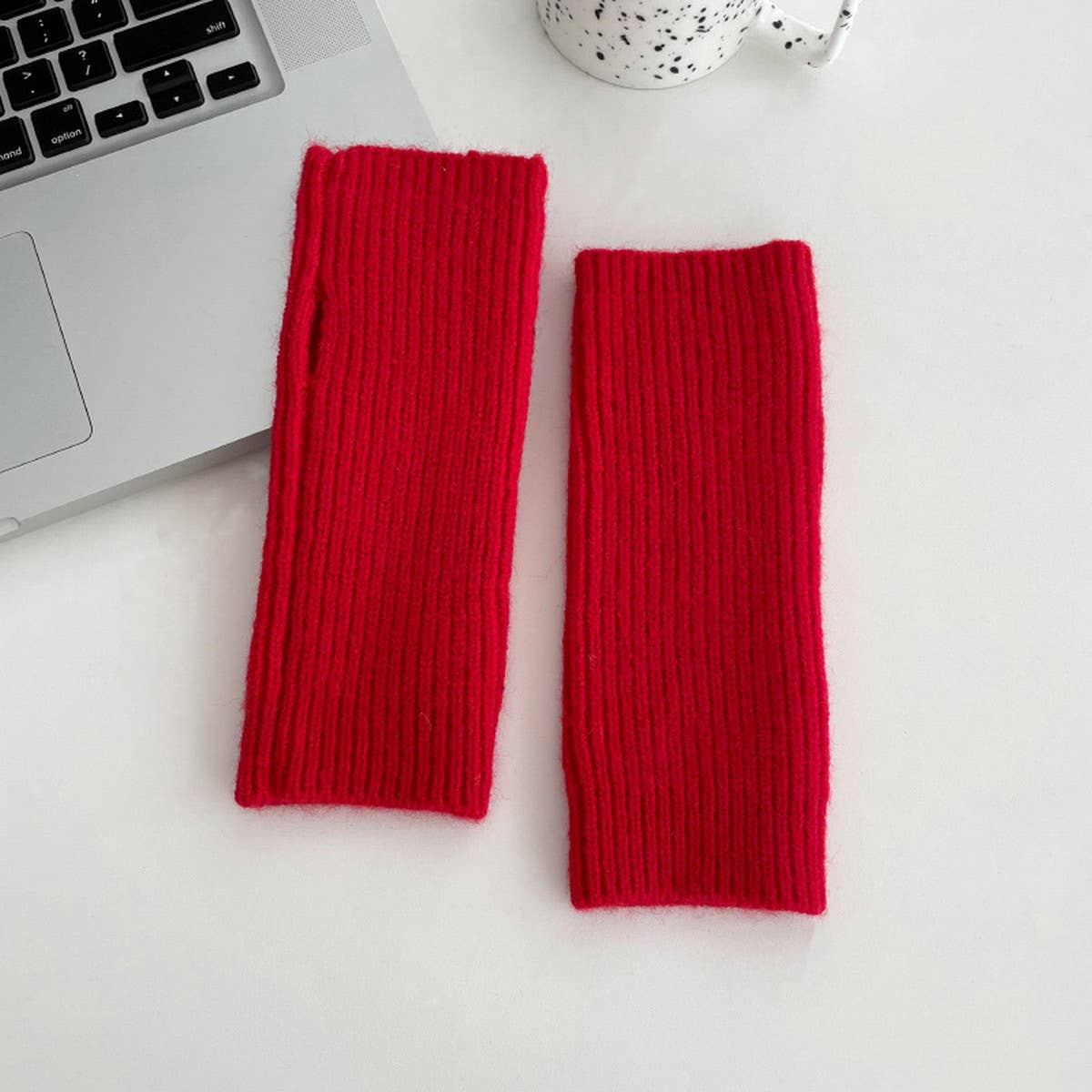 VERSATILE KNITTED WARM VERTICAL STRIPED GLOVES_CWAG0142